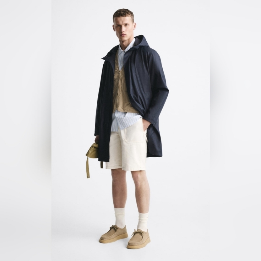 Zara Navy Raincoat